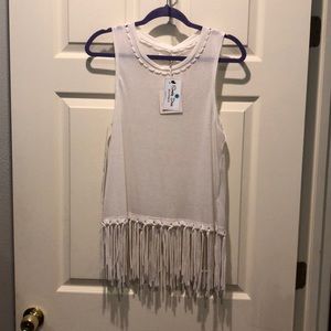 White fringe tank